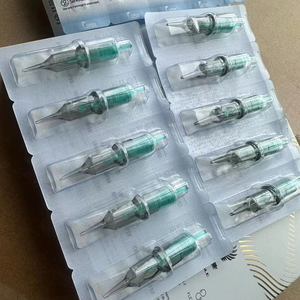 เข็มสักลายแบบตลับ 1001RL สำหรับมืออาชีพ ใช้แล้วทิ้ง ทำจากสแตนเลสสตีล สำหรับ PMU สักคิ้วถาวร ศิลปะบนร่างกาย อุปกรณ์สักลาย - Product Image 1