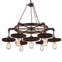 Lampe suspendue à LED en forme de tuyau steampunk avec style industriel vintage, lustre loft, lampes nostalgiques