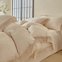 Parure de lit jacquard de haute qualité, 4 pièces, motif géométrique baroque luxueux
