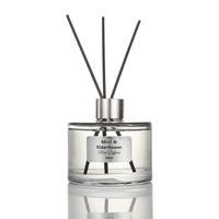 Vente Flash : Bouteille diffuseur vide en verre transparent de luxe, ronde, 200 ml, avec boîte