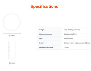 E5 trong nhà vị trí quảng cáo ibeacon & eddystone đèn hiệu Bluetooth 5.0 rtls cho hàng tồn kho theo dõi tuyến đường chuyển hướng - Product Image 6