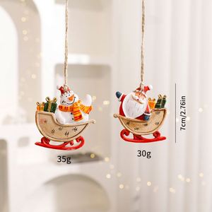Resin <b>Christmas</b> Tree Ornaments Xmas Hanging Ornaments Santa <b>Sleigh</b> Ornaments for Holiday Decorations,Holiday Home Decorations - Product Image 1