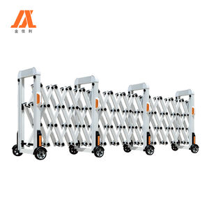 Sicurezza stradale portatile in acciaio retrattile barricata recinzione temporaneo controllo folla Mobile in acciaio pieghevole cancello di sicurezza - Product Image 4