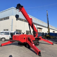 Grue araignée électrique/diesel Sipaite 10 tonnes avec système hydraulique, commande à distance, hauteur de levage 21 m et portée 19 m
