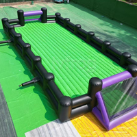 Terrain de football gonflable géant personnalisé, qualité commerciale, PVC certifié, arène de jeu de football aquatique sécurisée pour événements en plein air