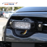 JINZHENG 12V 9W Feu de signalisation stroboscopique LED ambre pour calandre, modèle F3, pour camions, VUS, VTT, voitures - Rétrofit/Amélioration