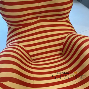 Sillón individual de lujo moderno italiano, salón de cuero de diseño único para el hogar, oficina, dormitorio, abrazo, sala de estar de ocio suave - Product Image 4