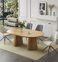 Ensemble de table à manger extensible en bois moderne pour la maison, l'hôtel et la villa