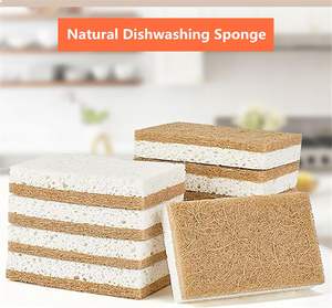 ฟองน้ำเยื่อไม้มะพร้าวทำจากเยื่อไม้ย่อยสลายได้แผ่นเซลลูโลสธรรมชาติออกแบบโลโก้ได้ตามต้องการ - Product Image 4