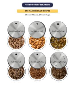 40-50kg <span class=keywords><strong>Kibble</strong></span> Seco <span class=keywords><strong>Dog</strong></span> Cat Pet <span class=keywords><strong>Food</strong></span> Flutuante Fish Feed Extrusora Pellet Making Manufacturing Machine Preço com diferentes moldes - Product Image 2