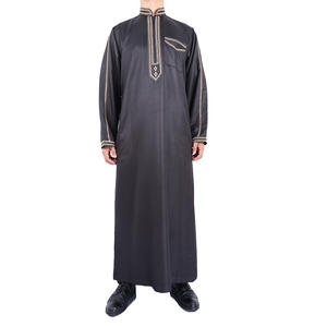 Ensemble de vêtements islamiques pour hommes, Dubai, Oman, <span class=keywords><strong>Maroc</strong></span>, chapeau musulman, Lucknowi Masar Jalabiya, manches longues, Thobe Kurta, pantalon long - Product Image 2