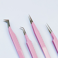 Pinces à épiler pour extensions de cils avec logo personnalisé, pointe en fibre, logo personnalisé pour pinces à épiler professionnelles