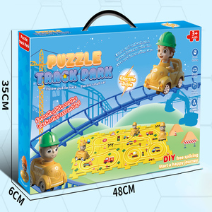 MILI 24 pièces Ensemble de rails de véhicule électrique d'aventure DIY, <span class=keywords><strong>circuit</strong></span> de glisse en plastique, puzzle de logique, jouets amusants à assembler pour enfants - Product Image 2