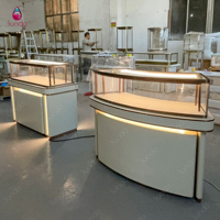 Vitrine de présentation de bijoux Sundo Factory Direct pour magasin de détail, sur mesure, avec LED, verre trempé, acier inoxydable, comptoir de luxe pour montres, OEM/ODM