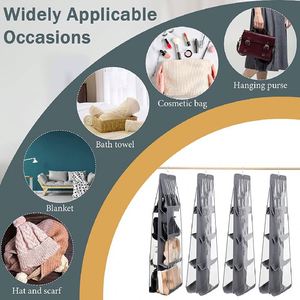 Easy <b>Mount</b> Foldable 3-Shelf Hanging Closet Wardrobe <b>Storage</b> Shelves Clothes Handbag <b>Shoes</b> Accessories <b>Storage</b> - Product Image 5