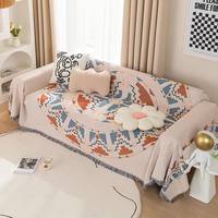 Prêt à être expédié, couverture en jacquard tissée aztèque vintage Amyhouse