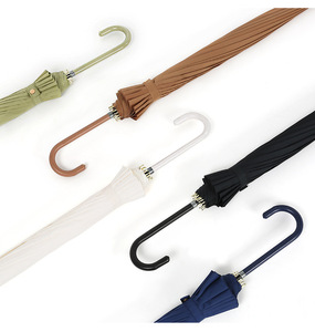 Parapluie publicitaire créatif à manche long en cuir, 16 baleines, style simple et frais, pour femmes, inspiré du Japon et de la Corée du Sud - Product Image 2