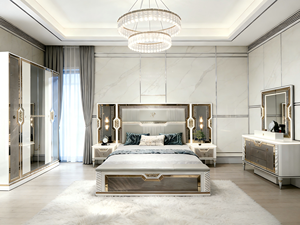 Ensemble de chambre à coucher moderne de luxe pour chambre à coucher de luxe, rangement, capitonnage, <span class=keywords><strong>lit</strong></span> moderne pour filles, <span class=keywords><strong>lit</strong></span> princesse, <span class=keywords><strong>lit</strong></span> double, <span class=keywords><strong>lit</strong></span> king-size - Product Image 2