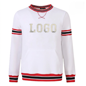 Sudadera Unisex Blanca de Cuello Redondo para Universidad, Manga Larga, Informal, de Invierno, 100% Algodón, Felpa, Bordado Personalizado - Product Image 2