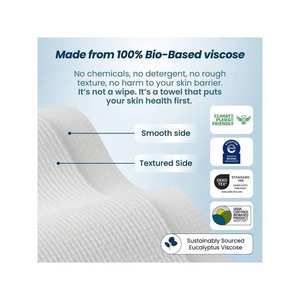 Toallitas Desechables Shesmile Clean Towels XL, Paquete de 50, para Desmaquillar Adultos - Product Image 5