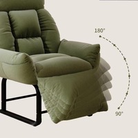 Fauteuil inclinable de bureau, lit pliant, fauteuil de détente à domicile, fauteuil inclinable à double usage, fauteuil de bureau, canapé paresseux, design moderne, métal
