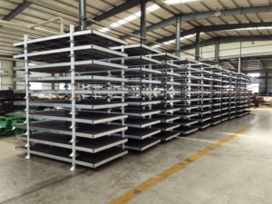 מדפי משטחים מפלדה Q235 ניתנים לערום - עמודי משטחים כבדים עם מדף אחסון למחסן תעשייתי - Product Image 2