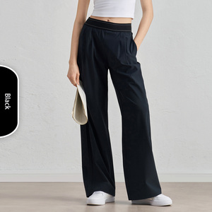 Pantalon de <span class=keywords><strong>jogging</strong></span> pour <span class=keywords><strong>femme</strong></span>, doux, coupe droite, jambe large, style pyjama, pantalon de détente, bas de sport - Product Image 3