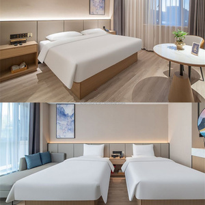 Juego de Muebles de Dormitorio Doble Completo Personalizado para Hotel, Cama de Madera con Cabecera Larga a Juego y Sofá Lateral para Proyecto de Hotel de 3 Estrellas - Product Image 6
