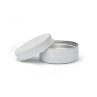 Pot en aluminium rond blanc de 30ml avec couvercle à vis 1 oz DIY Lip Balm Container en aluminium Tin Box