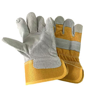 Modulare pelle di vacchetta guanti di sicurezza Anti-taglio antiscivolo Anti-calore con fodera in cotone per la saldatura - Product Image 4