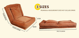 Canapé-<span class=keywords><strong>Lit</strong></span> <span class=keywords><strong>Pliant</strong></span> de Style Moderne avec Fonction Inclinable pour Salon Chambre Hôtels Salles de Bain, Cadre en Métal Chaleureux et Revêtement en Tissu - Product Image 6