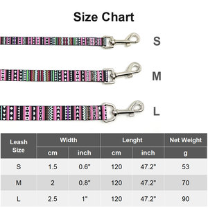 Tribal Pattern Polyester <b>Dog</b> Leash Geometric Design Durable All Seasons for <b>Dogs</b> - Product Image 3