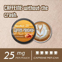 Pochettes de concentration nootropique au goût personnalisé avec 50 mg de caféine, vitamine B12, L-théanine, café, pochettes énergétiques pour la clarté