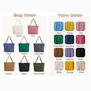 Personalised Embroidered Corduroy Tote, Custom <b>Bridesmaid</b> <b>Gift</b> <b>Bag</b>, Everyday Essential Handbag, Travel Tote <b>Bag</b>, <b>Gift</b> for Her - Product Image 6