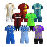 Ensemble de maillots de football unisexe de haute qualité, nouveau maillot et short respirants, uniforme d'entraînement vintage personnalisé, maillot de football