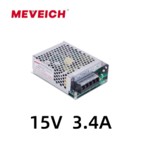 MEVECH Fuente de Alimentación Conmutada Industrial de 15V 50W SMPS de Salida Única, 50W AC DC para Automatización Industrial