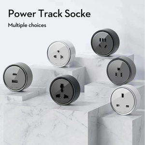 Presa di corrente a binario rimovibile nera in lega di alluminio di alta qualità di nuovo Design presa di corrente per ufficio da cucina - Product Image 4