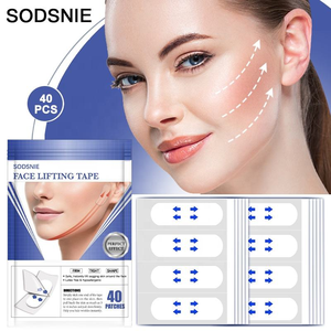 40pcs Ruban adhésif invisible pour le visage, en forme de V, les rides temporaires <span class=keywords><strong>disparaissent</strong></span> - Product Image 6