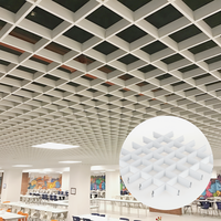 Plafond métallique moderne en grille ouverte en aluminium, ignifuge, imperméable, isolant thermique, anti-moisissure et acoustique pour usage commercial
