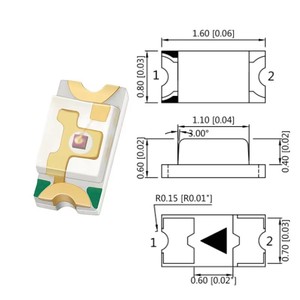 Perles de lampe à LED haute puissance haute luminosité 0603 lumière rouge lumière blanche perles de lampe SMD diode électroluminescente à LED - Product Image 4