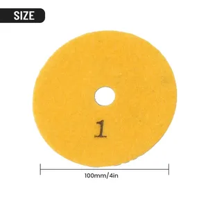 Disque de polissage diamanté humide/sec de 100 mm (4 pouces) – Outil abrasif <span class=keywords><strong>pour</strong></span> ponçage de marbre, granit, béton, comptoirs et pierres – Personnalisable OEM - Product Image 6