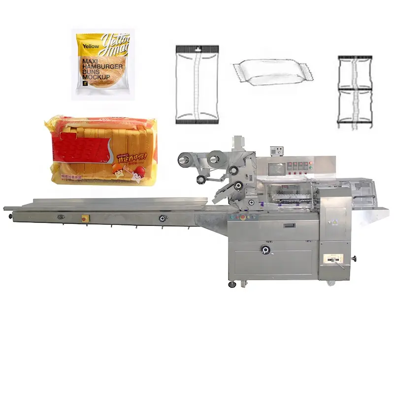 에코 고속 자동 빵 흐름 포장 기계