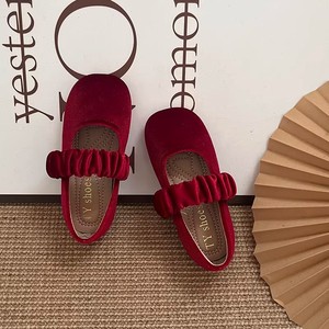 Scarpe Mary Jane Vintage in Velluto per Ragazze, Primavera 2026, Stile Retrò da Principessa con Suola Morbida - Product Image 3