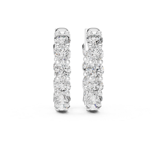 Elegant Women Silver Lab Grown Diamond Earrings Stylish Fine Jewelry Sparkling Bridal Party Gift - Product Image 1