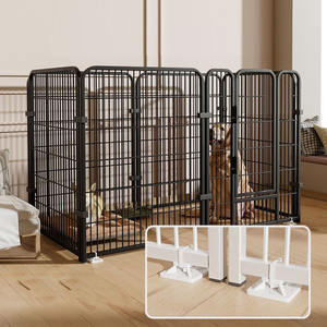 Parc pour chiots, clôture pour animaux de compagnie, panneaux de clôture pour chiens en métal, parc pour chiens 6/8 panneaux, clôture pour chiots pliable, détachable, barrière en métal pour animaux de compagnie - Product Image 1
