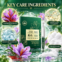 DR.HG Nettoyant Visage Moussant Doux aux Acides Aminés et Safran, Ampoules Monodose 1,5 ml x 5 pour Soin Quotidien de la Peau