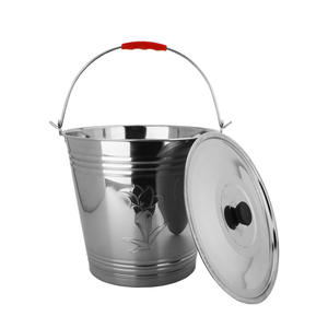 Balde de água com alça Balde de água com tampa Alta qualidade 410 201 Caixa De Metal Em Aço Inoxidável <span class=keywords><strong>BUCKETS</strong></span> Oval Inox Ice Bucket - Product Image 3