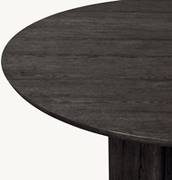 Table à manger ronde en bambou de style américain moderne pour 4 personnes, pour la maison, l'hôtel, l'appartement
