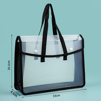 Carpeta Transparente de Gran Apertura con Clip de PP, Bolsa de Tutoría de Gran Capacidad, Organizador Definitivo para Archivos y Libros