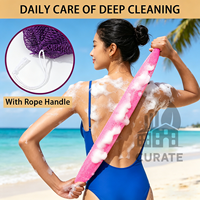 Éponge exfoliante en nylon pour le corps, avec logo personnalisé, en forme de filet africain, pour la douche et le nettoyage corporel, serviette de lavage, brosse corporelle